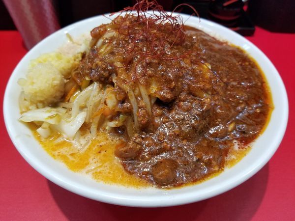 「麻辣タンメン＋からあげセット」@濃厚タンメン かめしげの写真