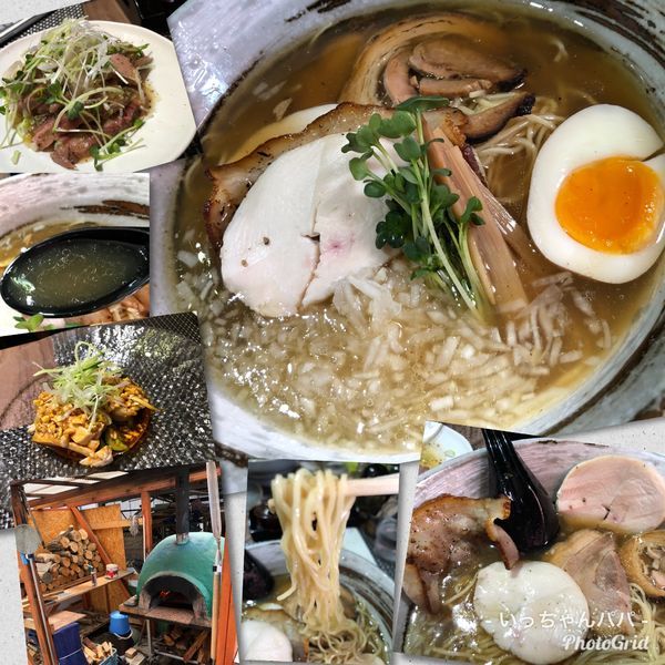 「石窯あご出汁麺980円 和牛牛タン&よだれ鶏」@西山屋の写真