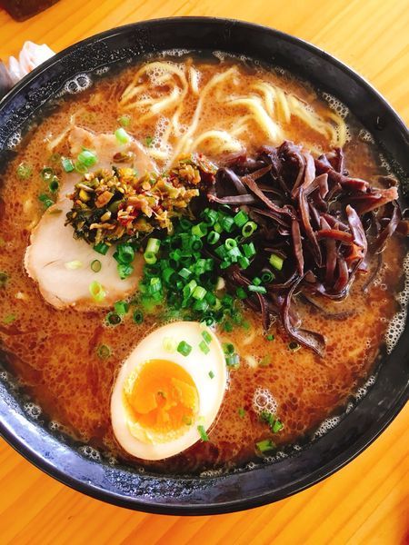 「魚粉豚骨 辛子高菜。」@豚骨ラーメン 新井商店の写真
