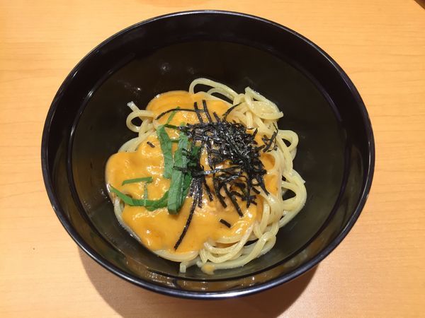 「【期間限定】濃厚うにまぜそば」@スシロー 浦和中尾店の写真