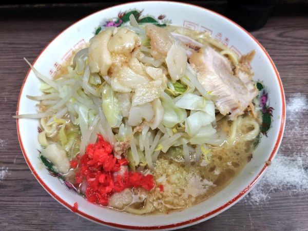 「小ラーメン（ニンニクヤサイアブラベニ）」@ラーメン二郎 横浜関内店の写真