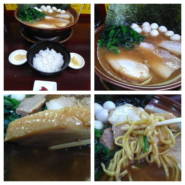 「二毛作ラーメンＤＸ醤油（無料）+大盛り+鶉+鶉+ほうれん草」@僕との麺の写真