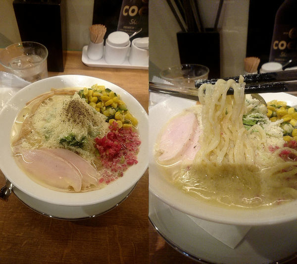 「限定『トウモロコシの冷たいらぁめん(￥1000)』」@箸とレンゲの写真