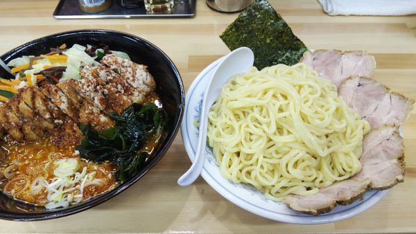 「野菜味噌つけ麺¥780＋大盛り&ﾄｯﾋﾟﾝｸﾞ」@麺工房マルオの写真
