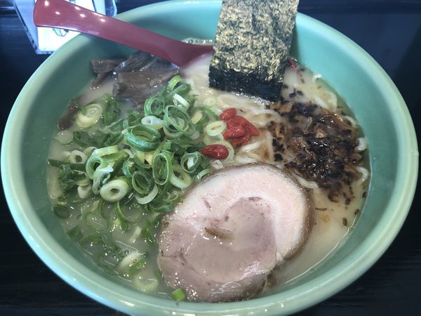 「太麺 ネギ入りラーメン」@麺匠 むさし坊 武蔵浦和本店の写真