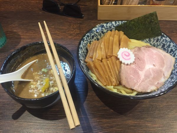 「つけ麺+中盛50円+たけのこ150円 1000円」@麺処はなぶさの写真