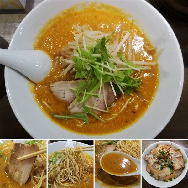 「覇王担々麺(赤)   850円」@麻辣専科 覇王 神田北口店の写真