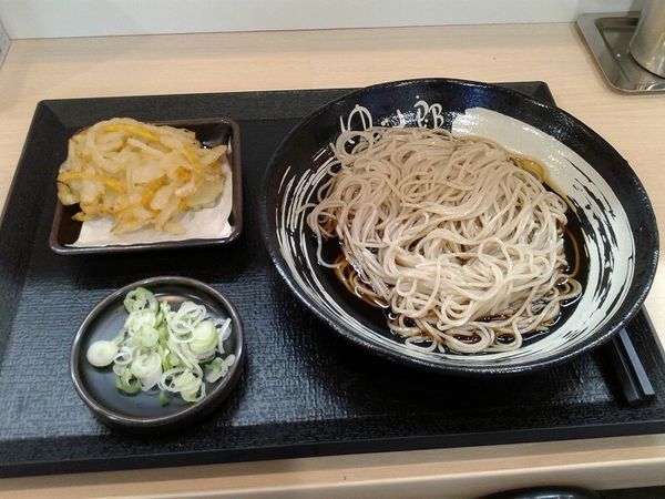 「冷しかきあげそば(420円)」@ゆで太郎 流通センター駅前店の写真