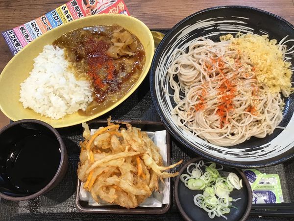 「朝そば(カレー)360円・クーポンでかき揚げ無料」@ゆで太郎 柏豊四季店の写真