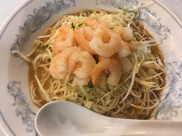 「【夏季限定】黄金雲丹冷やし麺(大盛・海老増量)」@中国ラーメン 揚州商人 横浜スタジアム前店の写真