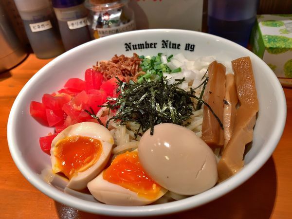 「【限定】冷やし辛まぜそば」@麺Dining Number Nine 09の写真