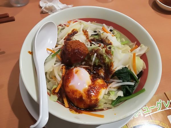 「8/21 台湾野菜まぜ麺辛シビ系640円」@幸楽苑 鎌倉店の写真