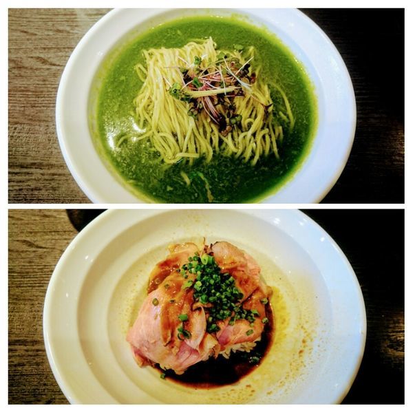 「【限定】平日の冷やしニラ蕎麦+炙り肉めし」@弘明寺丿貫の写真