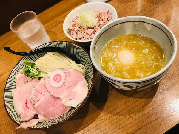 「特製鶏つけ麺＋チャーシュー丼」@麺屋 NOROMAの写真