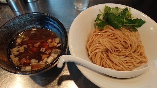 「鴨つけ蕎麦さんじ玉SP鴨脂の和え玉」@日の丸さんじの写真