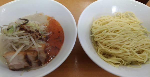 「鶏豚塩つけ麺辛」@富白 御徒町本店の写真
