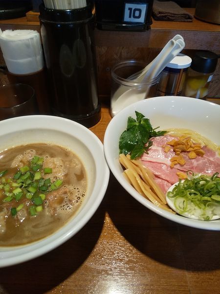 「和牛上モツ×豚×魚のつけ麺」@寿製麺よしかわ 川越店の写真
