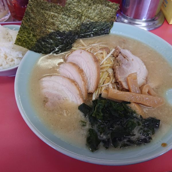 「ネギチャーシュー990円、ライス120円」@ラーメンショップ 下大野店の写真