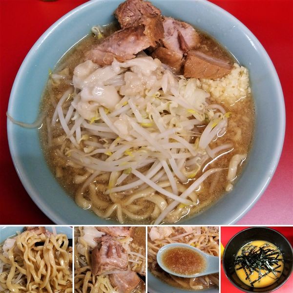 「ラーメン＋生とじ玉子＝800円」@ラーメン二郎 新宿歌舞伎町店の写真