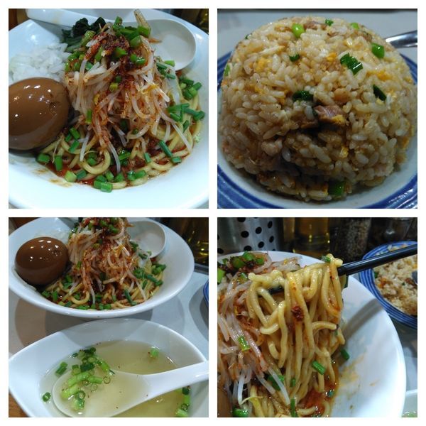 「【限定】坦々油そば+チャーハン」@麺屋 扇 SENの写真