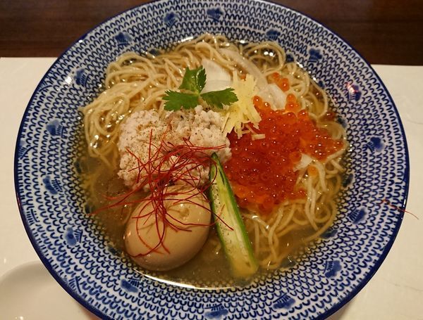 「鱧とイクラの浅利そば（冷やし）」@中華そば ひしおの写真