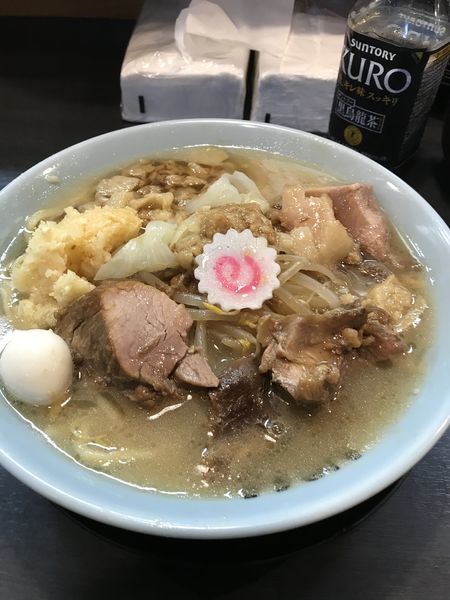「ラーメン 麺半分 ニンニク ちょい脂」@自家製麺 No11の写真