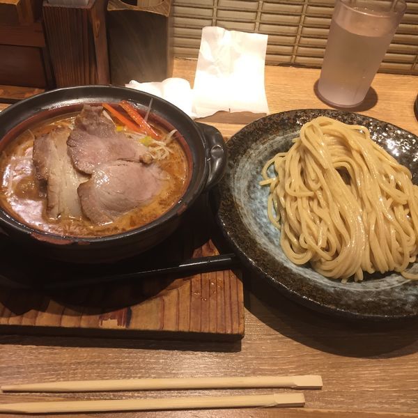 「土鍋味噌つけ麺   おじやセット」@味噌が一番 中野サンモール店の写真