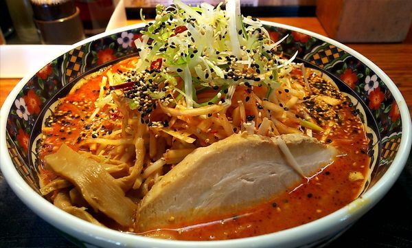 「もっけい辛味噌(３辛) 辛ネギ」@麺場 もっけいの写真