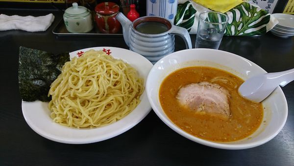 「味噌つけ麺 大盛 +餃子」@萬馬軒 諏訪店の写真