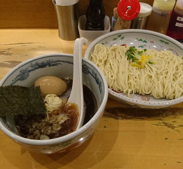 「つけ麺 醤油 大盛 半熟味付玉子」@らーめん いまるやの写真