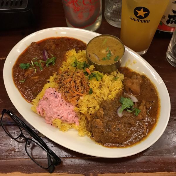 「カレー3種」@インド富士子の写真