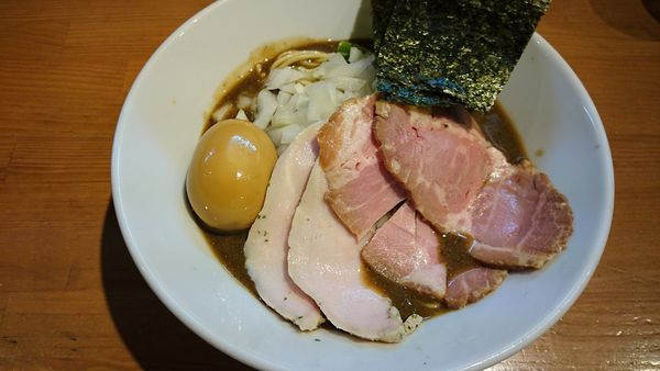 「特性濃厚蕎麦 + 和え玉」@亀戸煮干中華蕎麦 つきひの写真