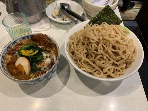 「背脂入りつけそば」@麺処 まるよし商店の写真