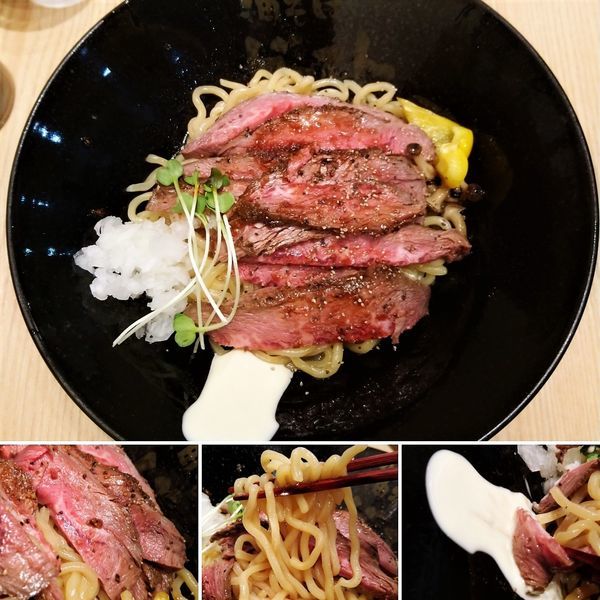 「熟成醤油油そば(ローストビーフ120g)  1260円」@ローストビーフ油そば ビーストの写真