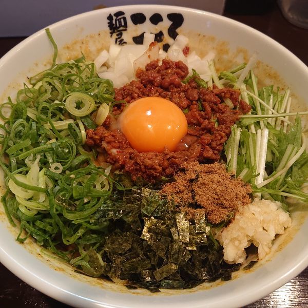 「カレー台湾まぜそばニンニク810円、大盛120円他」@麺屋こころ 大船店の写真