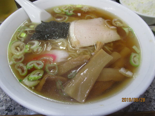 「ラーメン餃子半ライスｓｅｔ（ランチ）」@中華料理 萬龍軒の写真