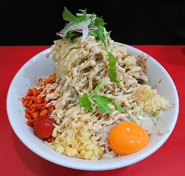 「冷やしまぜそば(少なめ)800円」@用心棒 本号の写真