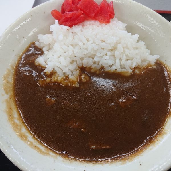 「ミニカレー丼朝定食300円」@山田うどん 朝霞店の写真