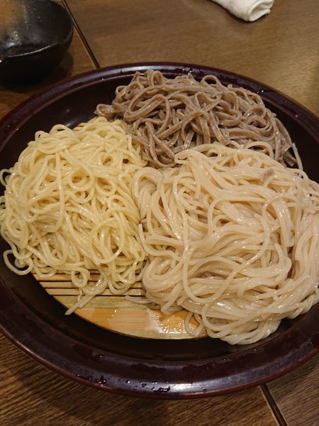 「三種盛り」@蕎麦人 弁慶 江戸川橋店の写真