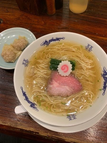 「山椒そば 800円　肉ワンタン2個100円」@中華蕎麦にし乃の写真