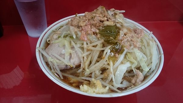 「大・柔らかめ(ニンニク少しアブラカラメ)￥８００」@ラーメン二郎 越谷店の写真