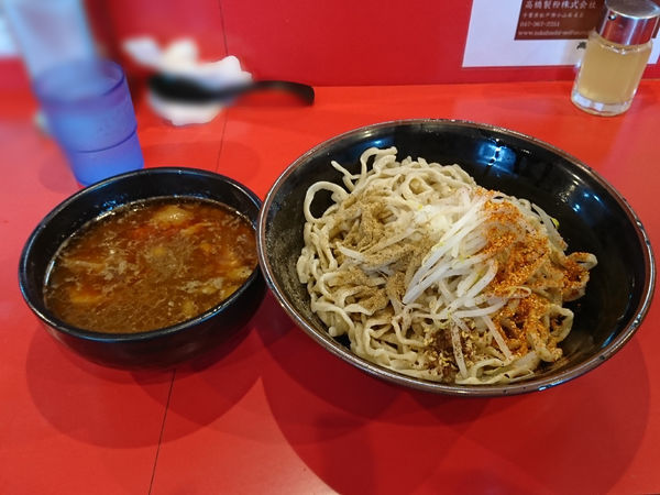 「辛いつけ麺(野菜少なめ、魚紛、七味、しびれ)」@麺屋 桐龍の写真