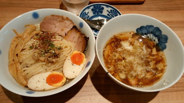 「【限定】ポルチーニ茸の煮干しつけ麺¥1200-味玉サービス」@Niiの写真