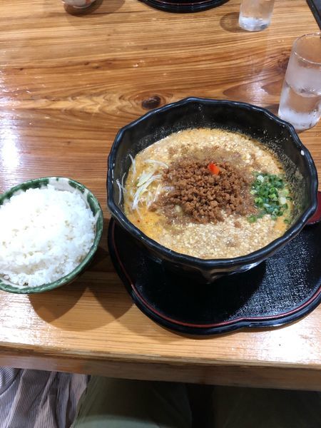 「担々麺 ライス」@豆でっぽうの写真