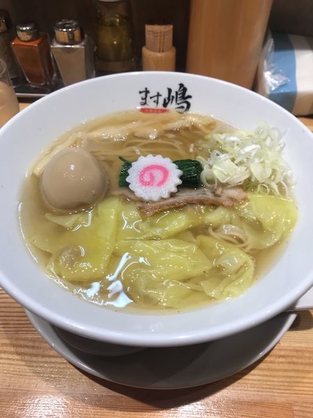 「ワンタン中華蕎麦＋煮卵」@中華蕎麦 ます嶋の写真
