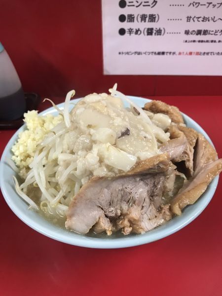 「ブタ入り　ヤサイニンニクアブラ」@ラーメン二郎 新宿歌舞伎町店の写真
