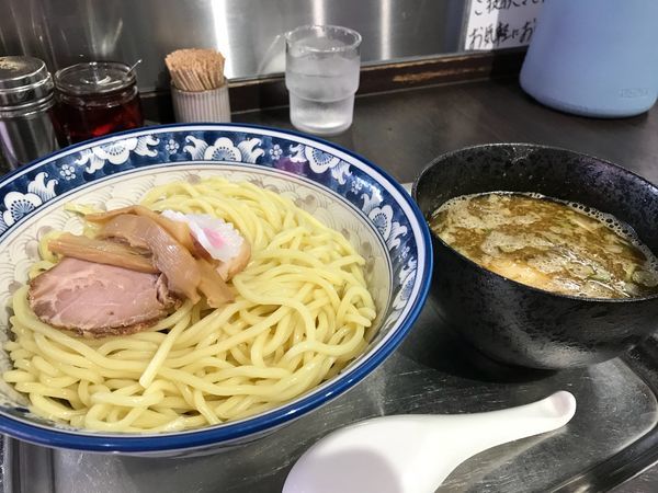 「つけ麺(太麺) 850円 大盛り 100円 味玉サービス券」@煮干らー麺 カネショウ 四街道の写真
