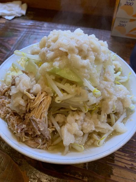 「ラーメン 大 野菜、脂マシ」@麺とび 六方 松本信大前店の写真