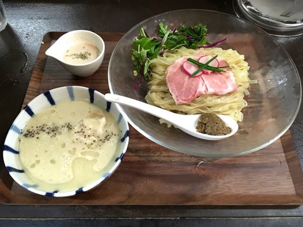 「ハートランドビール 中瓶 → 冷製浅利白湯SOBA」@神保町黒須の写真