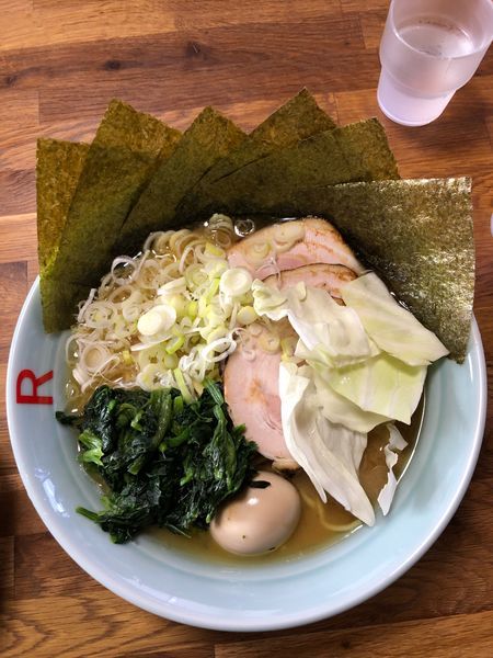 「Rラーメン（全部のせ）大  小ライス」@らーめんRの写真